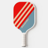  Sport Ocean Horizon Stripes met naam Pickleball Paddle (Achterkant)