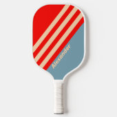  Sport Ocean Horizon Stripes met naam Pickleball Paddle (Voorkant)