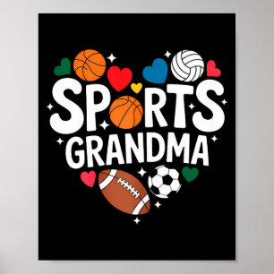 Sport Oma Sportieve Kleinkinderen Grootmoeder  Poster