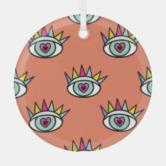Sport oogpatroon, psychedelische . glas ornament