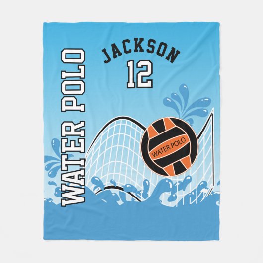 🤽 ‍ sport - Oranje bal Fleece Deken (Voorkant)