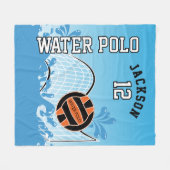 🤽 sport - Oranje bal Fleece Deken (Voorkant (Horizontaal))