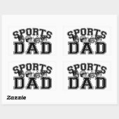 Sport pa rechthoekige sticker (Vel)