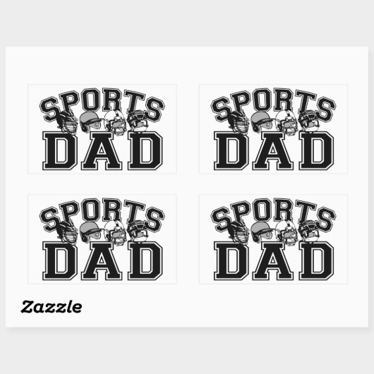 Sport pa rechthoekige sticker (Vel)