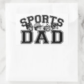 Sport pa rechthoekige sticker (Tas)