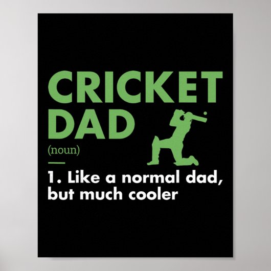 Sport Papa Definitie Cricket Poster (Voorkant)