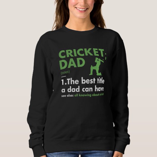 Sport Papa Definitie Cricket Premium Trui (Voorkant)