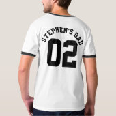 Sport Papa Speciaal Kind Naam Jersey Baseball T-shirt (Achterkant volledig)
