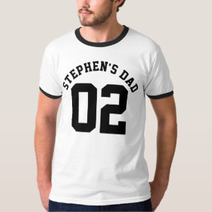 Sport Papa Speciaal Kind Naam Jersey Baseball T-shirt