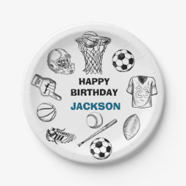 Sport partij papier borden papieren bordje