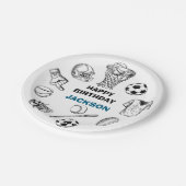 Sport partij papier borden papieren bordje (Gekanteld)