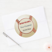 Sport Party Baseball thema Gepersonaliseerde stick Ronde Sticker (Envelop)