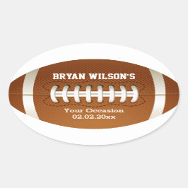Sport Party football thema Ovale Sticker