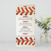 Sport Party Honkbal thema Personaliseren Menu kaar (Staand voorkant)