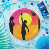 Sport Party Idee Netball Geëerd Papieren Bordje (Feest)