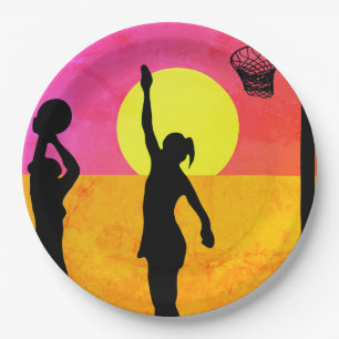 Sport Party Idee Netball Geëerd Papieren Bordje