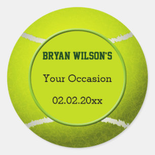 Sport Party Tennis thema Gepersonaliseerde sticker