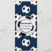 Sport Party Voetbal thema Personaliseren Menu kaar (Achterkant)