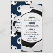 Sport Party Voetbal thema Personaliseren Menu kaar (Voorkant / Achterkant)