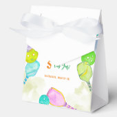 Sport Party Waterverf Pickleball thema Verjaardag Bedankdoosjes (Voorkant)