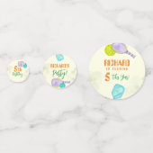 Sport Party Waterverf Pickleball thema Verjaardag Confetti (Achterkanten)