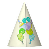 Sport Party Waterverf Pickleball thema Verjaardag Feesthoedjes (Achterkant)