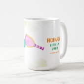 Sport Party Waterverf Pickleball thema Verjaardag Koffiemok (Voorkant rechts)