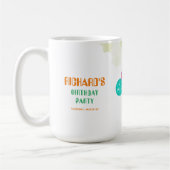 Sport Party Waterverf Pickleball thema Verjaardag Koffiemok (Links)