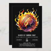 Sport Pastel Jongen Basketbal Verjaardag Kaart (Voorkant / Achterkant)