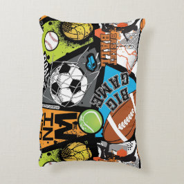 Sport Pattern With Balls Accent Kussen