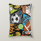 Sport Pattern With Balls Accent Kussen (Voorkant(Verticaal))