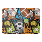 Sport Pattern With Balls Badmat (Voorkant)