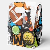 Sport Pattern With Balls Bedankdoosjes (Geopend)