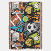 Sport Pattern With Balls Deken (Voorkant Verticaal)