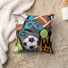 Sport Pattern With Balls Kussen