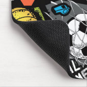 Sport Pattern With Balls Muismat (Hoek)