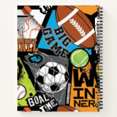 Sport Pattern With Balls Notitieboek (Achterkant)