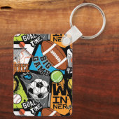 Sport Pattern With Balls Sleutelhanger (Achterkant)