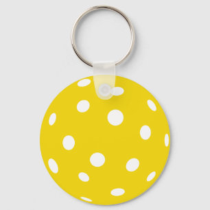 Sport Pickleball gele bal Sleutelhanger