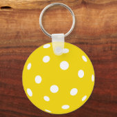 Sport Pickleball gele bal Sleutelhanger (Voorkant)