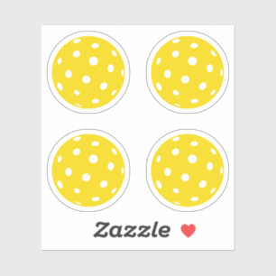 Sport Pickleball gele ballen pack Sticker