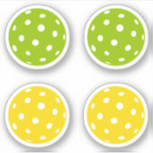 Sport Pickleball groen geel ballen pack Sticker (Voorkant)