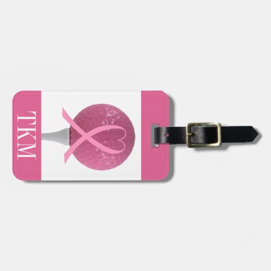 Sport - Pink Ribbon Golf Bagagelabel (Voorkant horizontaal)