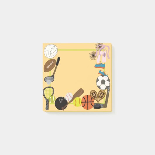 Sport post het notitie post-it® notes (Voorkant)