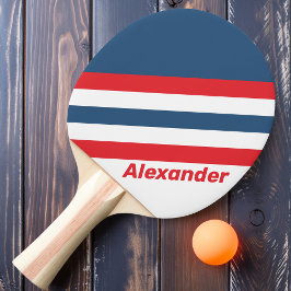 Sport Postman Nostalgische Strepen met Naam Tafeltennisbatje