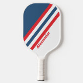 Sport Postman Nostalgische Stripes met naam Pickleball Paddle (Achterkant)