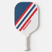 Sport Postman Nostalgische Stripes met naam Pickleball Paddle (Voorkant)