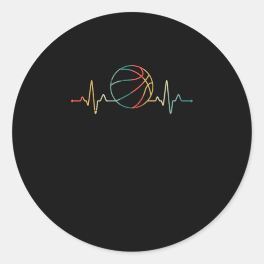 Sport Pulsklakken Spellakken Spaans Basketball Ronde Sticker (Voorkant)