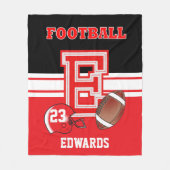 Sport Red Letter E - 🏈 Football Fleece Deken (Voorkant)