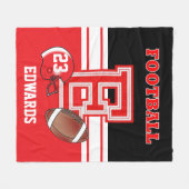 Sport Red Letter E - 🏈 Football Fleece Deken (Voorkant (Horizontaal))